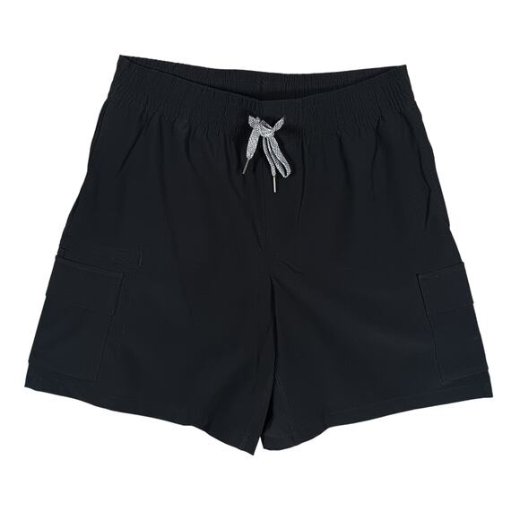 All In Motion 7" Cargo Shorts S Black Elastic Waist / Drawstring 5 Pockets - Picture 6 of 11